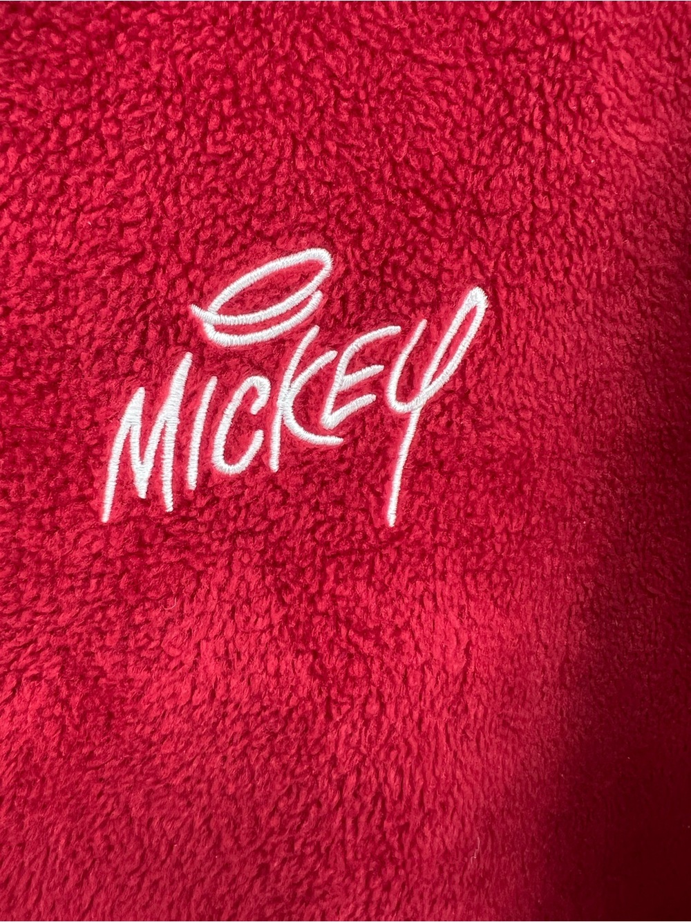 Disney Mickey Red Fleece 1/4 Zip Pullover Womens Large - Picture 6 of 7